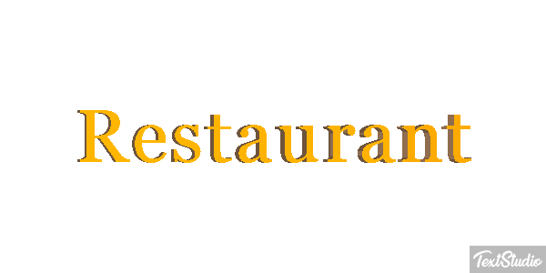 Restaurant Text effect