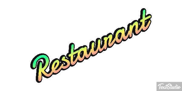 Restaurant Text effect