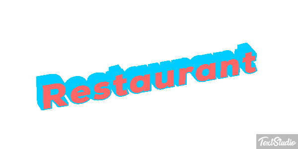 Restaurant Text effect