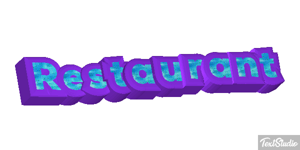 Restaurant Text effect