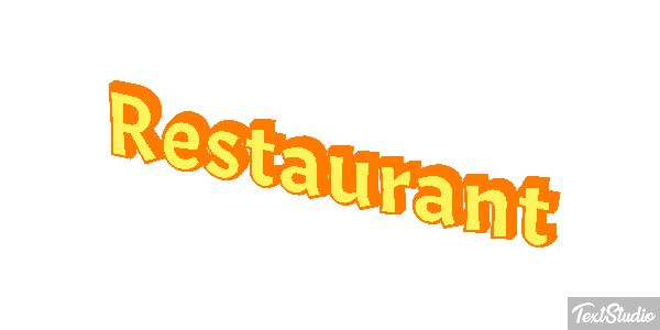 Restaurant Text effect