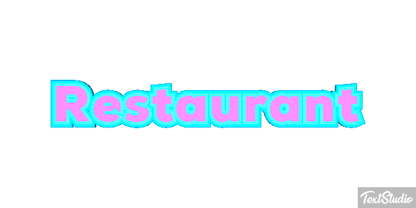 Restaurant Text effect