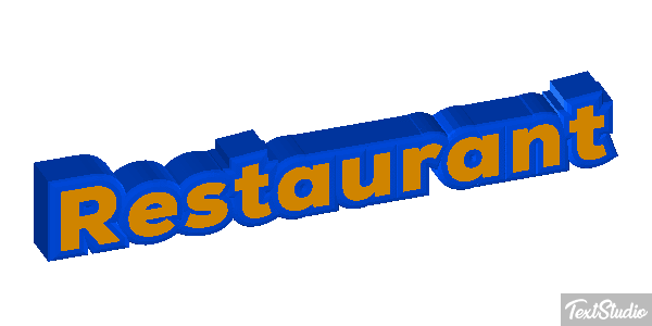 Restaurant Text effect