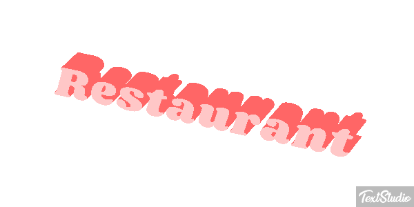 Restaurant Text effect