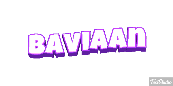 Baviaan Tekst effect