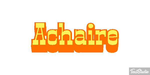 Achaire Tekst effect