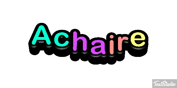 Achaire Tekst effect