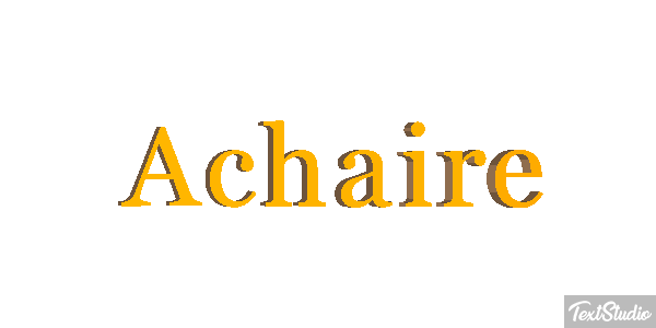 Achaire Tekst effect