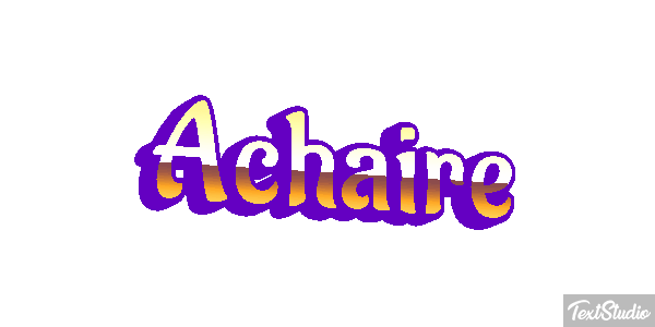 Achaire Tekst effect
