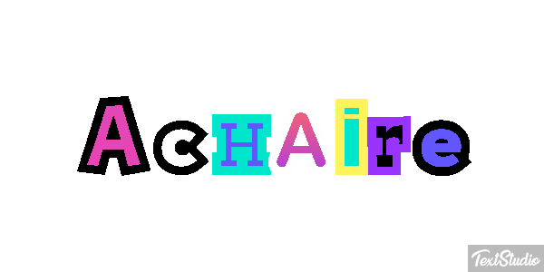Achaire Tekst effect