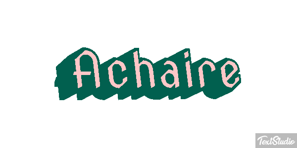 Achaire Tekst effect