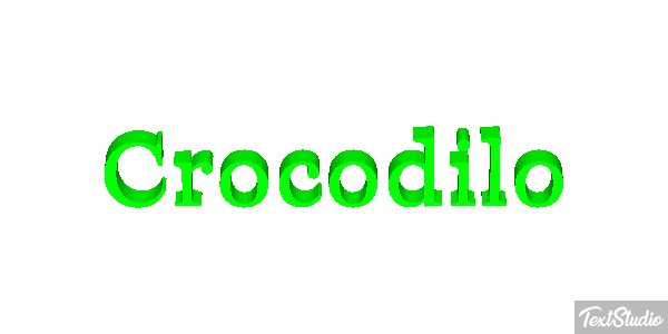 Crocodilo Effetto testo