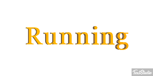 Running Text effect