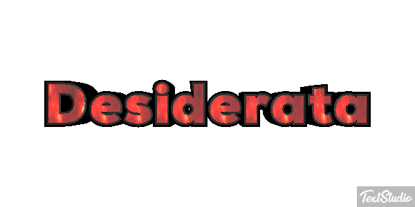 Desiderata Effetto testo