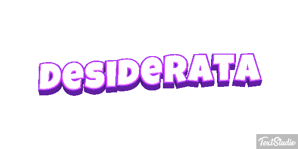 Desiderata Effetto testo