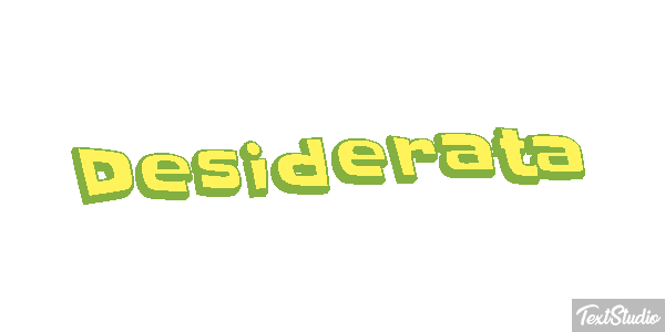 Desiderata Effetto testo