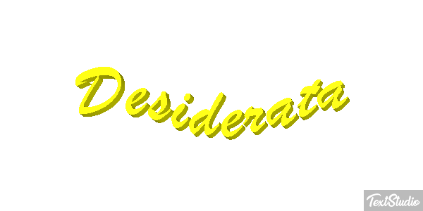 Desiderata Effetto testo