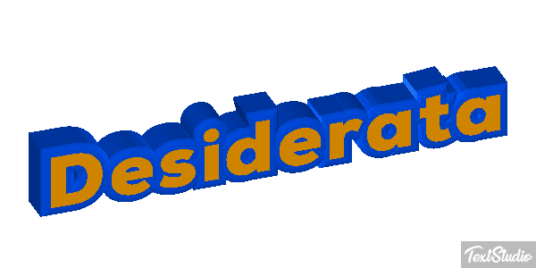 Desiderata Effetto testo