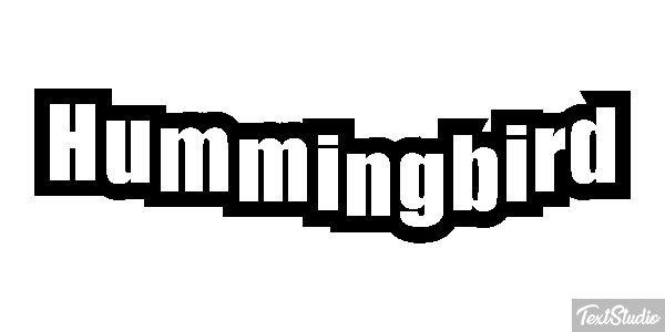 Hummingbird Text effect