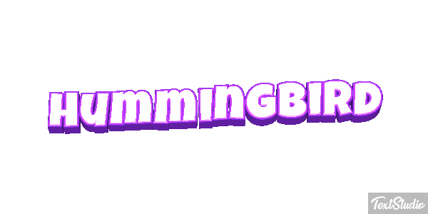 Hummingbird Text effect