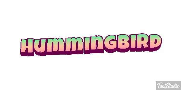 Hummingbird Text effect