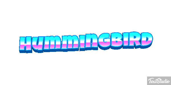 Hummingbird Text effect