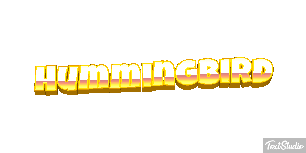 Hummingbird Text effect