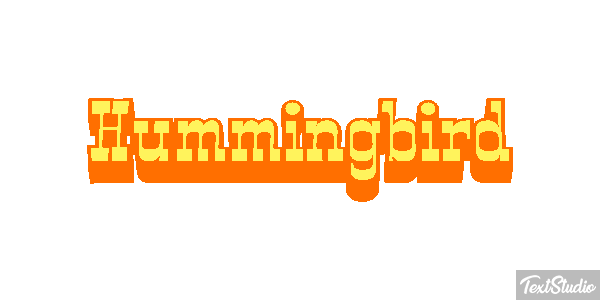 Hummingbird Text effect