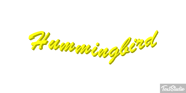 Hummingbird Text effect