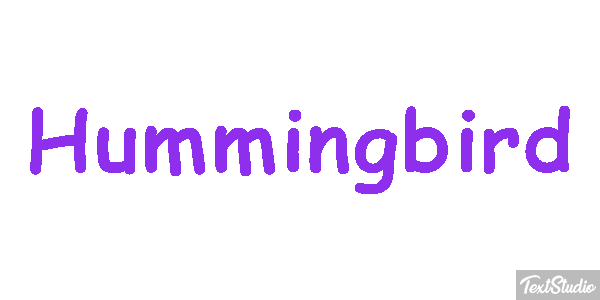 Hummingbird Text effect