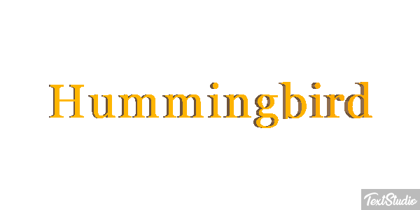 Hummingbird Text effect