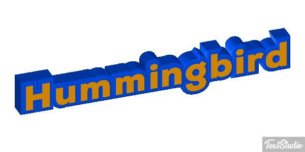 Hummingbird Text effect