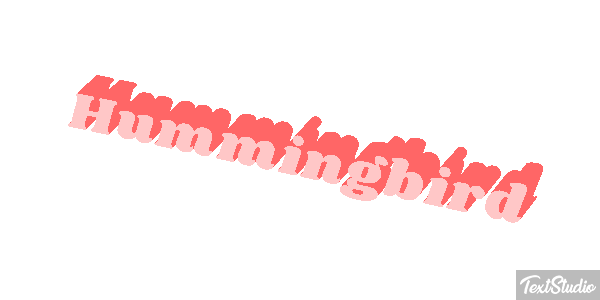 Hummingbird Text effect