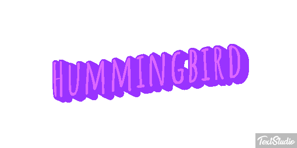 Hummingbird Text effect