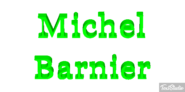 Michel Barnier Text effect