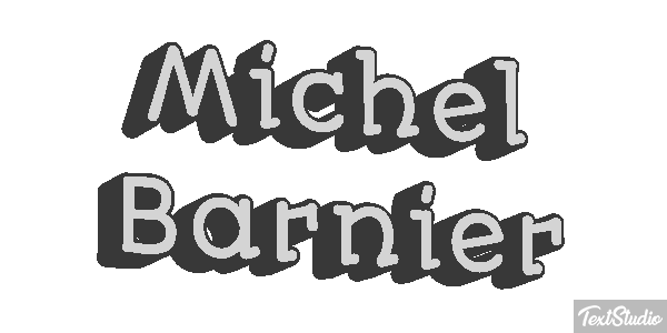 Michel Barnier Text effect