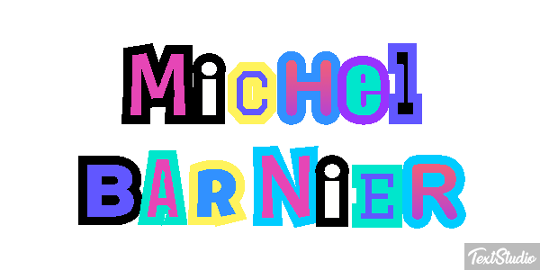 Michel Barnier Text effect