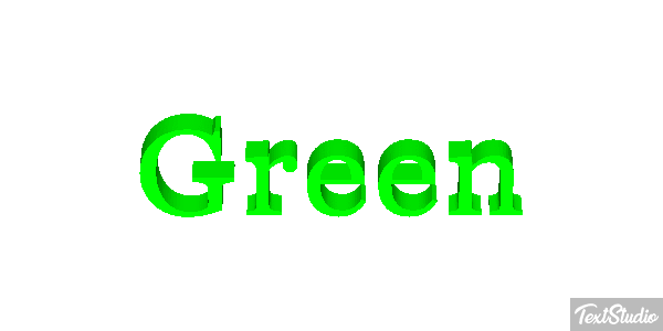 Green Effet de texte