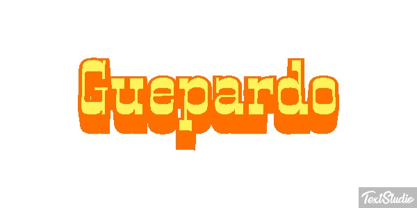 Guepardo Tekst effect