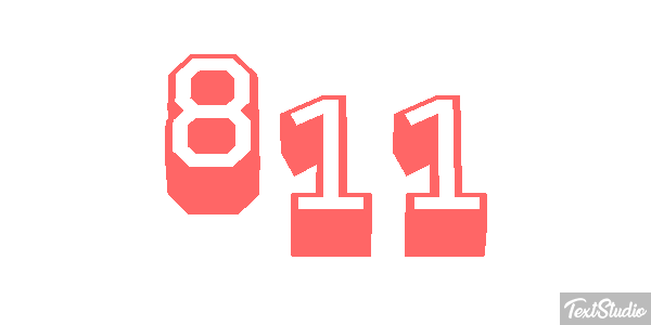 811 Text effect