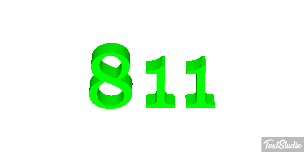 811 Text effect