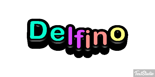 Delfino Effetto testo