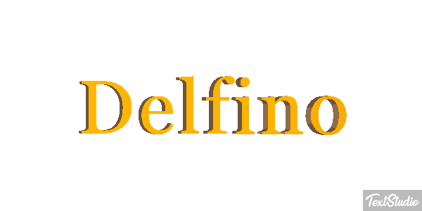 Delfino Effetto testo