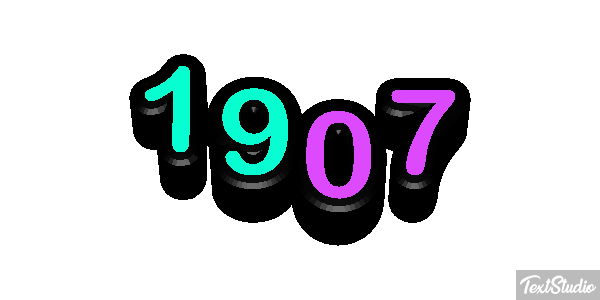 1907 Текстовый эффект