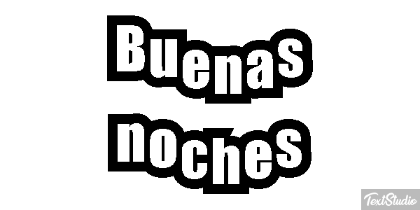 Buenas noches テキスト効果