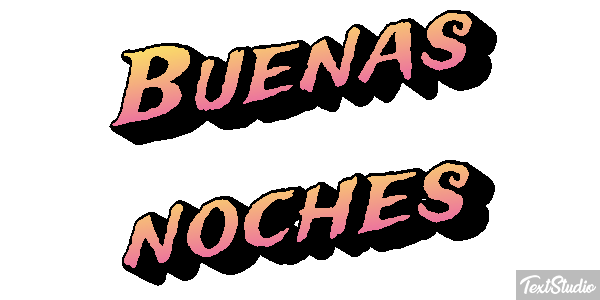 Buenas noches テキスト効果