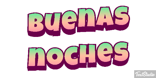 Buenas noches テキスト効果