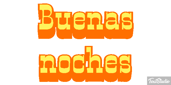 Buenas noches テキスト効果