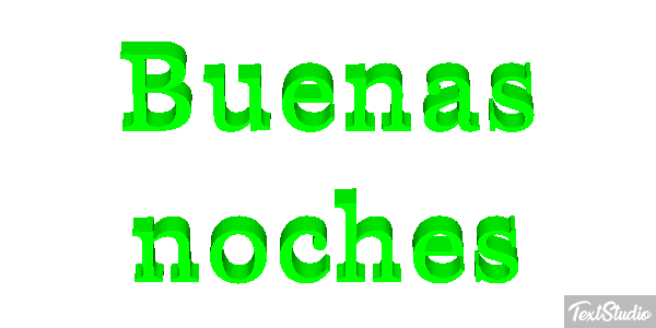 Buenas noches テキスト効果
