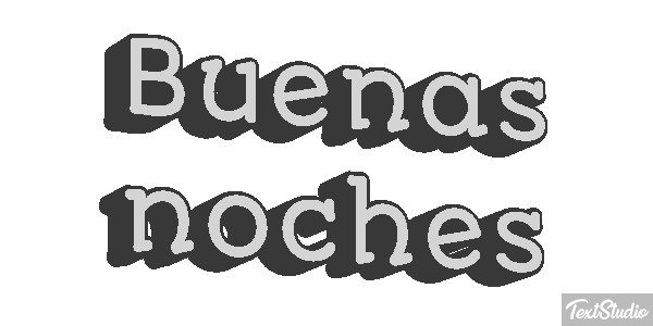 Buenas noches テキスト効果